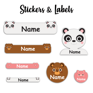 Chubby Animals -Pack of 30 Large Waterproof Labels