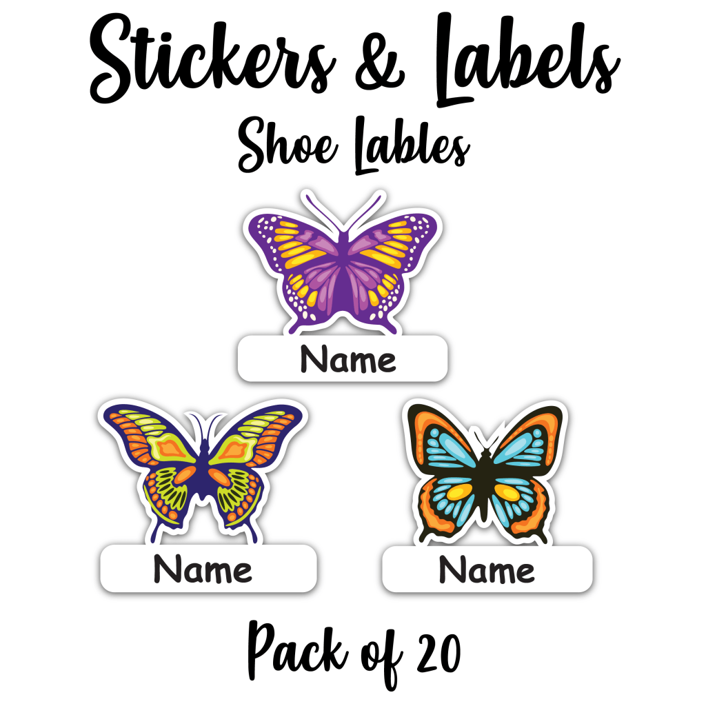 Butterfly Garden -Pack of 12 - Custom Labels | Stickers | Personalised ...