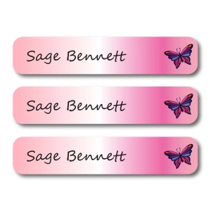Blue Butterfly-Pack of 30 Large waterproof labels 1 Blue Butterfly