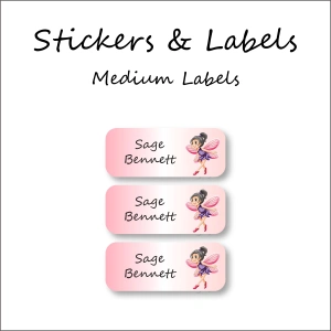Flying Fairy -Pack of 30 Classic Waterproof Labels 1 Flying Fairy