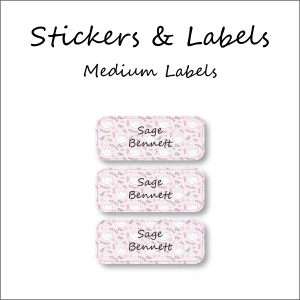 Leafy Duck -Pack of 30 Classic Waterproof Labels 1 Leafy Duck