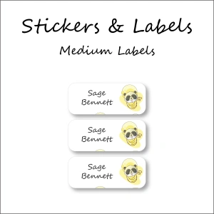 Sheep in Glasses -Pack of 30 Classic Waterproof Labels 1 Sheep in Glasses