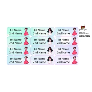 Rose Princess -Pack of 30 Classic Waterproof Labels 3 LBL202406PKCL30052 2