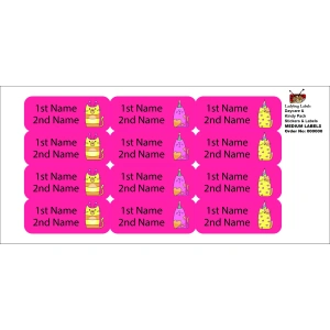 Lazy Cat -Pack of 30 Classic Waterproof Labels 3 LBL202406PKCL30058 2