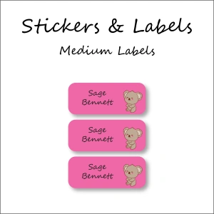 Koala Bear-Pack of 30 Classic Waterproof Labels 1 Koala Bear
