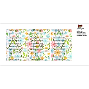 Flower Wallpaper-Pack of 30 Pencil Waterproof Labels 3 LBL202406PKPL300015 2