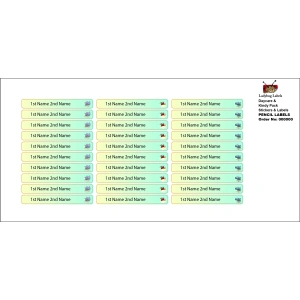Bubble Hippo-Pack of 30 Pencil labels 3 LBL202406PKPL30008 2