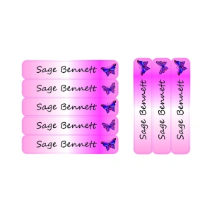 Blue Butterfly-Pack of 30 Large waterproof labels 3 Large Small label 049 01 01