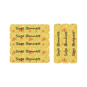 Brown Tiger - Pack of 30 Large waterproof labels 2 Large label 019 MU 02