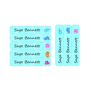 Shy Shark-Pack of 30 Large waterproof labels 3 Large label 029 MU 02