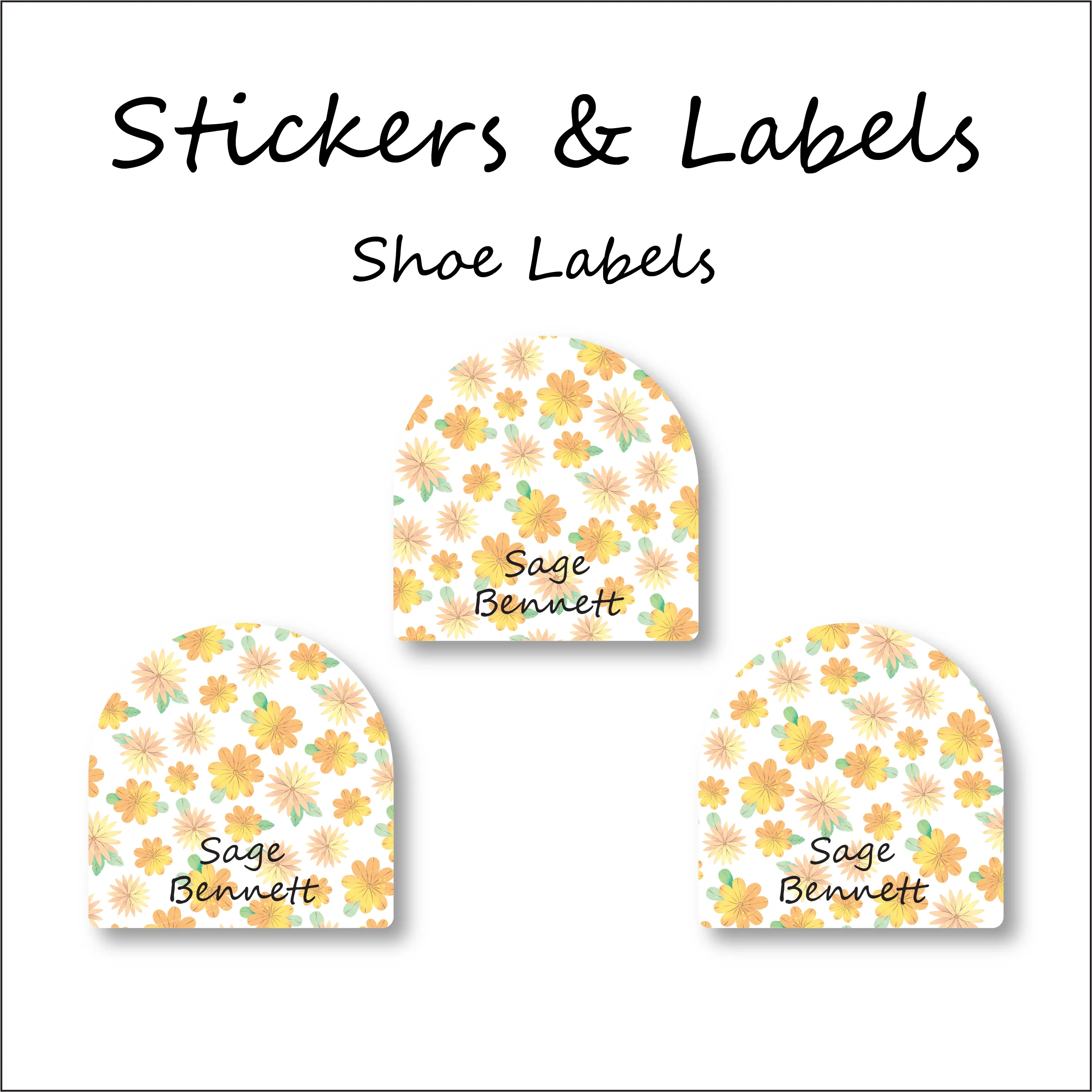 Shoe Label 020 V1 Autumn Flowers