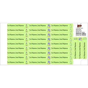 Happy Cat-Pack of 50 3 iron on labels 059 v2 01