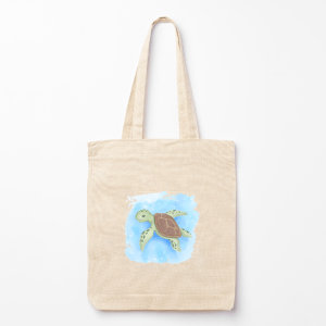 Ajooba Canvas Bag-Swimming Turtle 1 Swimming Turtle