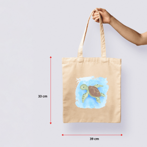 Ajooba Canvas Bag-Swimming Turtle 4 AJ202501TB1190 C