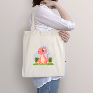 Ajooba Canvas Bag-Sitting Dino 2 AJ202501TB1191