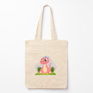 Ajooba Canvas Bag-Sitting Dino 1 Sitting Dino