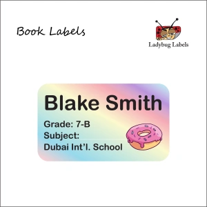 Donut-Pack of 40 Book Labels 3 LBL202406PKBL40055 2