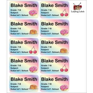 Donut-Pack of 40 Book Labels 4 LBL202406PKBL40055 3
