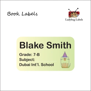Happy Cat-Pack of 40 Book Labels 3 LBL202406PKBL40059 2
