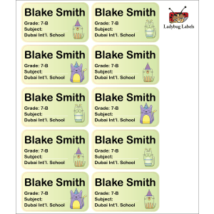 Happy Cat-Pack of 40 Book Labels 4 LBL202406PKBL40059 3