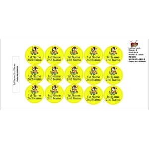 Happy Zebra-Pack of 50 Round Waterproof Labels 3 LBL202406PKRL30003 2