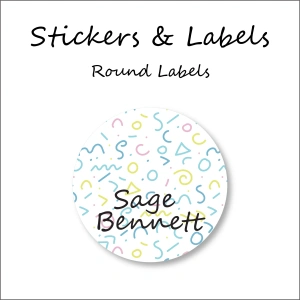 Simply Confetti-Pack of 50 Round Waterproof Labels 1 Simply Confetti