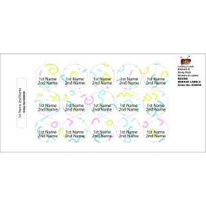 Simply Confetti-Pack of 50 Round Waterproof Labels 3 LBL202406PKRL300045 2