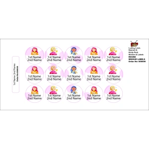 Painter Girl-Pack of 50 Round Waterproof Labels 3 LBL202406PKRL300048 2