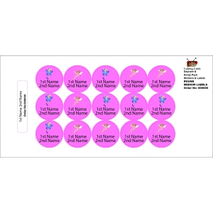 Little Fairy-Pack of 50 Round Waterproof Labels 3 LBL202406PKRL30005 2