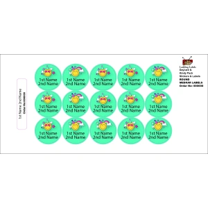 Birthday Smiley-Pack of 50 Round Waterproof Labels 3 LBL202406PKRL300056 2