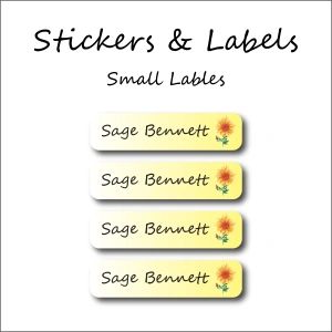 Vintage Flower-Pack of 30 Small Waterproof Labels 1 Vintage Flower