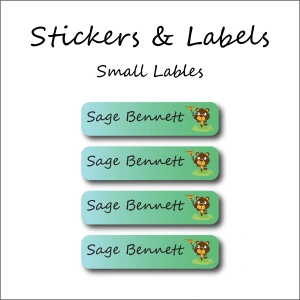 Honey And Bear-Pack of 30 Small Waterproof Labels 1 Honey And Bear