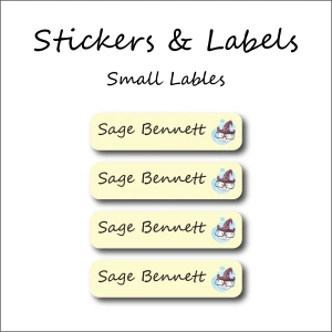 Sleepy Bear-Pack of 30 Small Waterproof Labels 1 Sleepy Bear