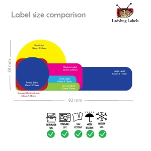 Sleepy Bear-Pack of 30 Small Waterproof Labels 5 LBL202406PKSML30037 4