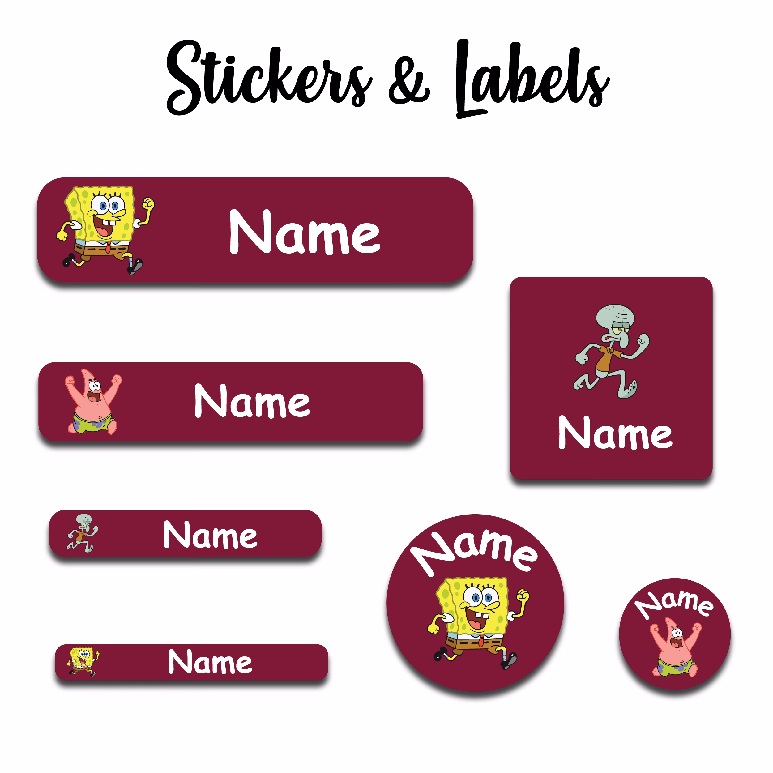 Funny face yellow sponge Maroon