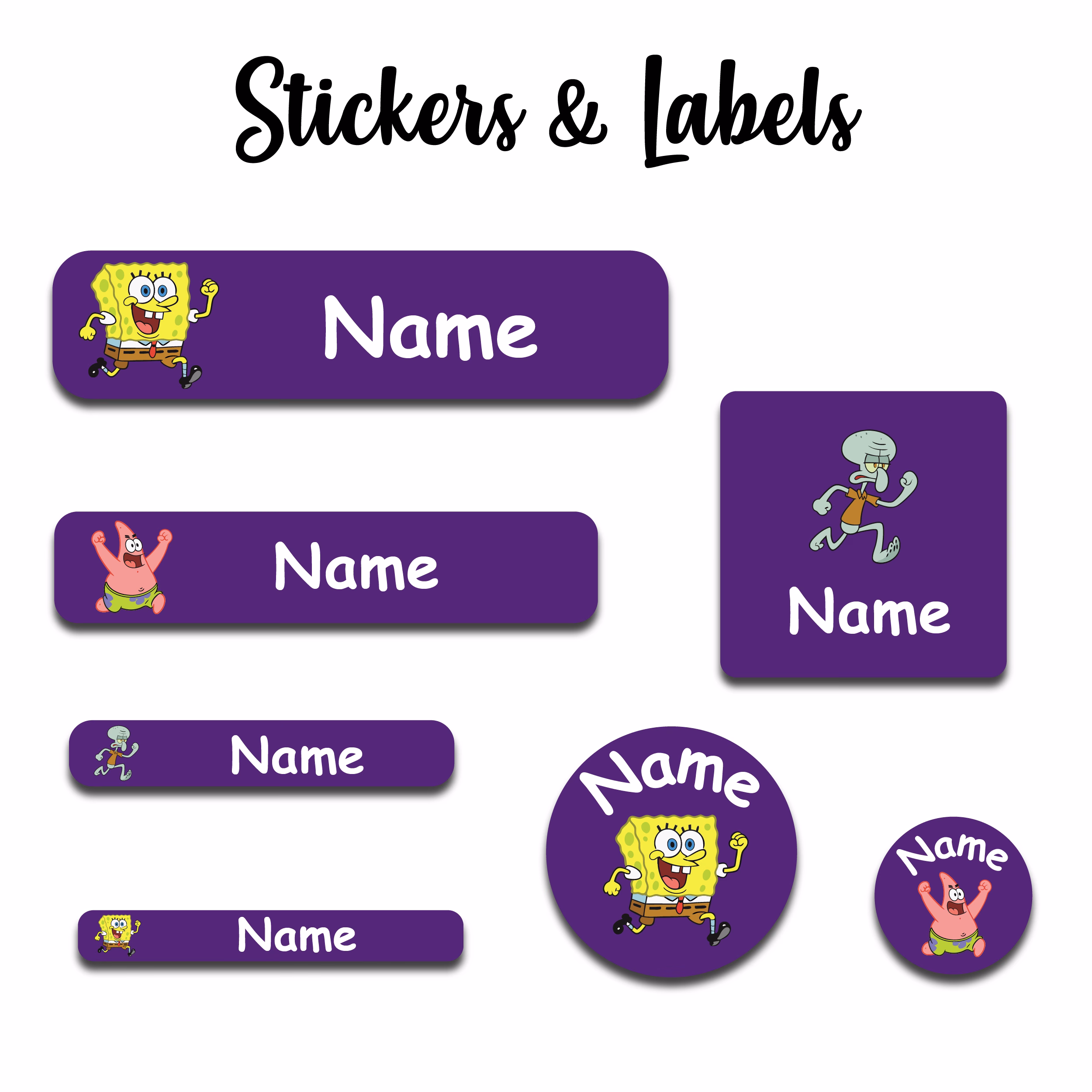 Funny face yellow sponge Purple