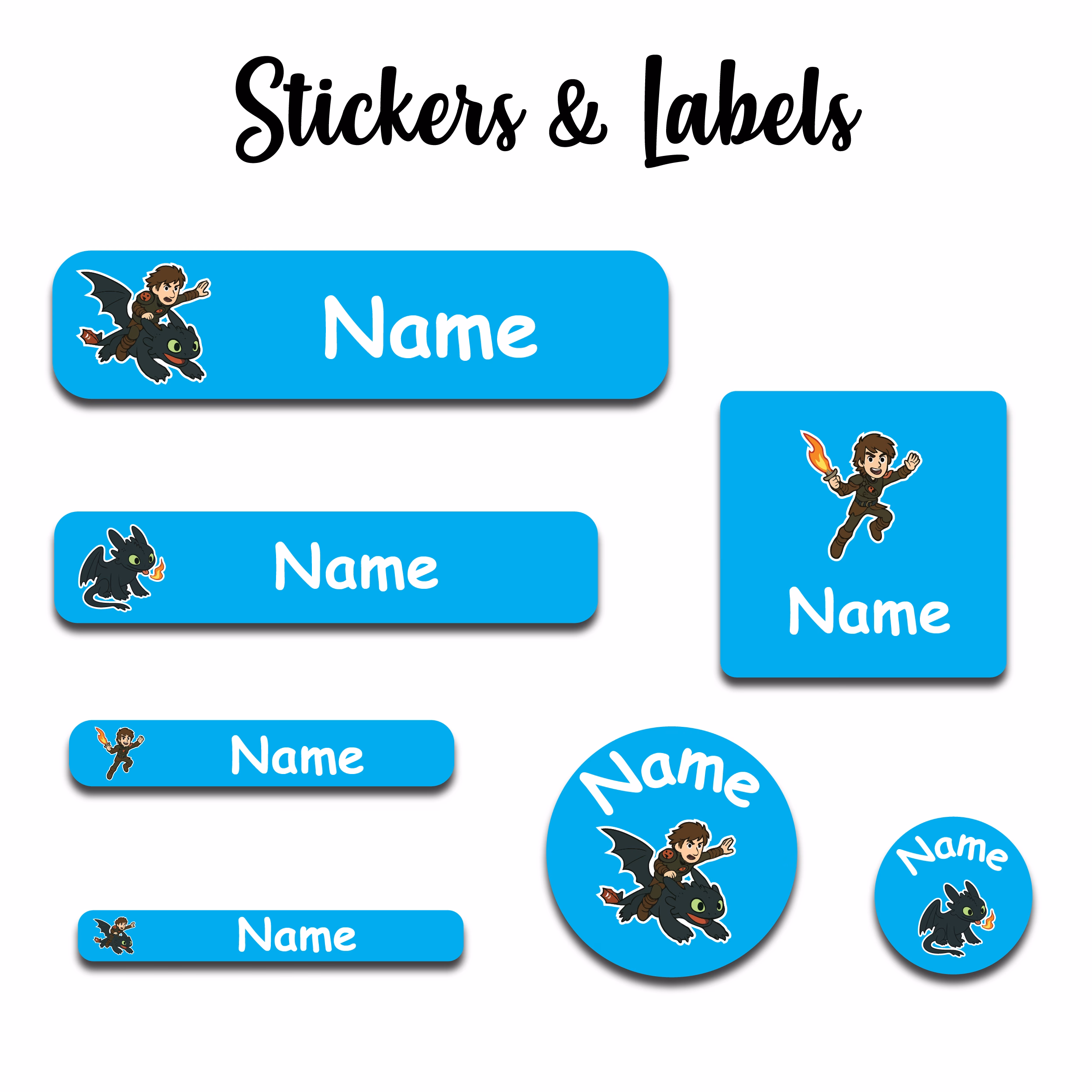 Dragon Sticker Blue